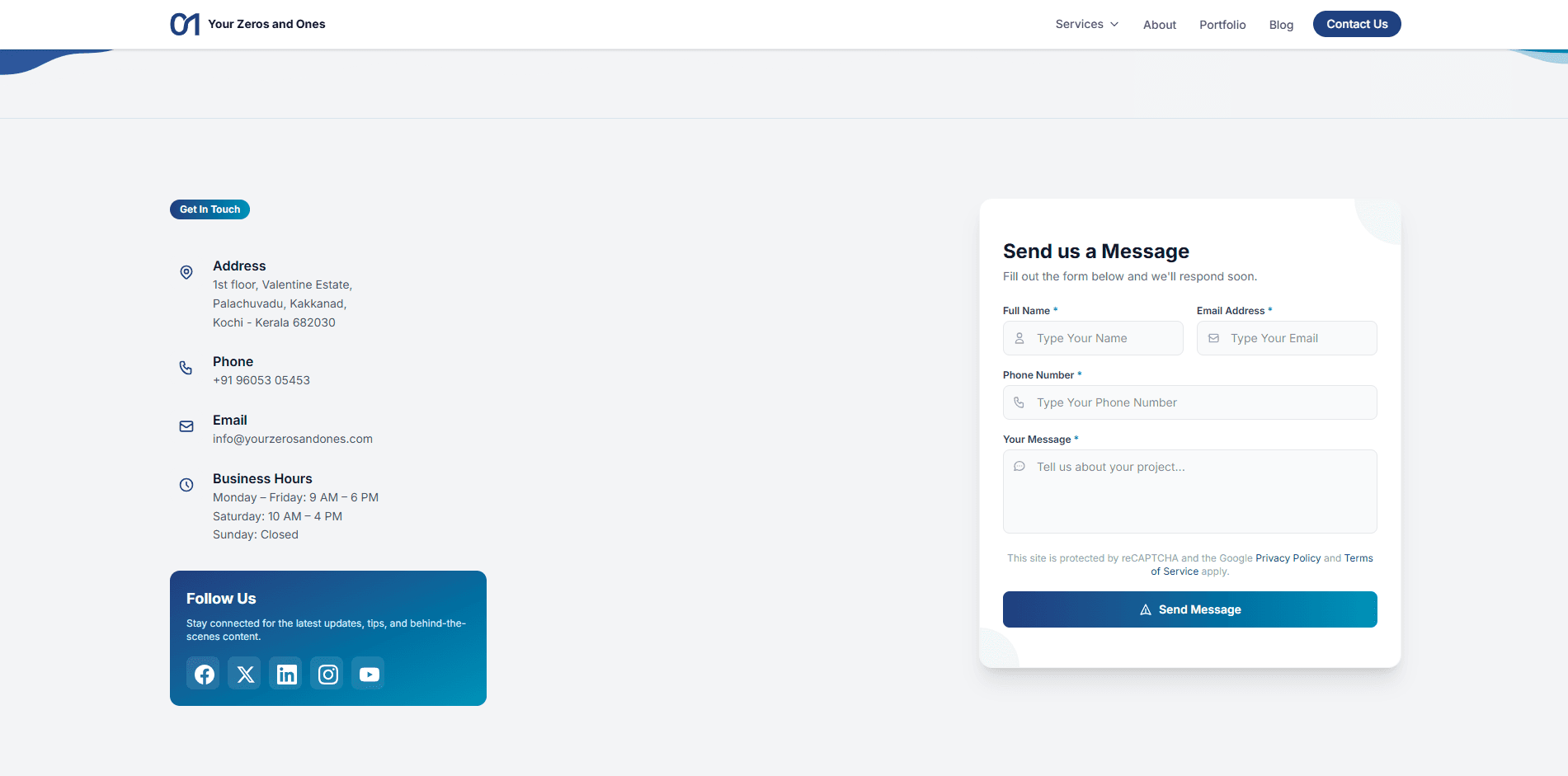 YourZerosAndOnes — Modern Full Stack Digital Solutions Platform — 5