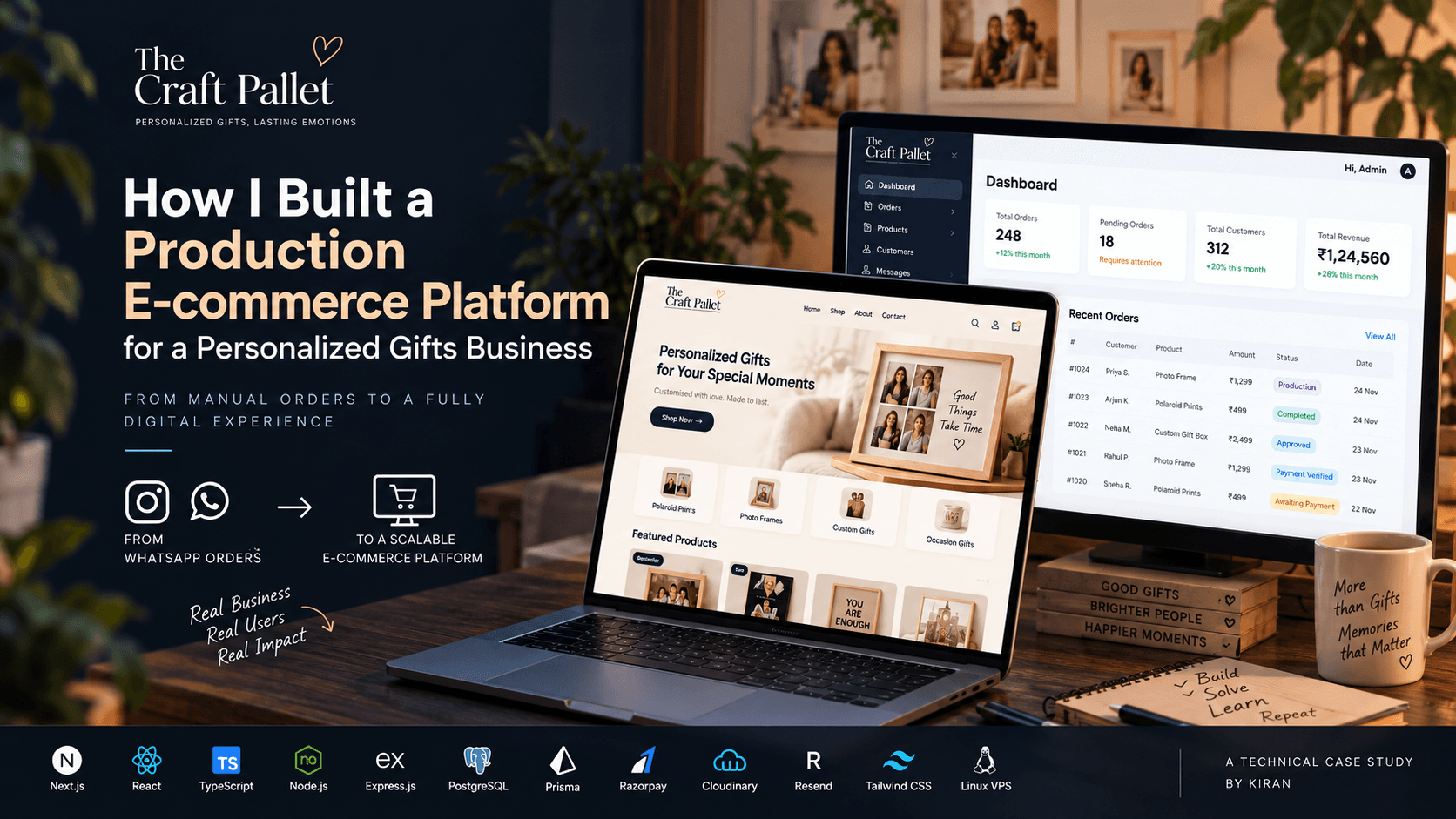 How I Built a Production E-commerce Platform for a Personalized Gifts Business